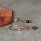 925 Sterling Silver Pink Tourmaline , Green Tourmaline & Fresh Water Pearls Handcrafted Pretty Floral Hook Earrings