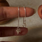 3 Fresh Water Pearls Jhumki Charm Threader/Sui Dhaga 925 Sterling Silver Earrings