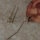 3 Fresh Water Pearls Jhumki Charm Threader/Sui Dhaga 925 Sterling Silver Earrings