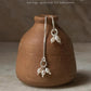 3 Fresh Water Pearls Jhumki Charm Threader/Sui Dhaga 925 Sterling Silver Earrings
