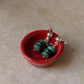 925 Sterling Silver Kingsman Turquoise Chain Hanging Handcrafted Studs