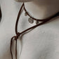925 Sterling Silver Coin Charm With Silver Beads Boho Style Dark Brown Leather Cord Knot Necklace