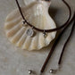 925 Sterling Silver Coin Charm With Silver Beads Boho Style Dark Brown Leather Cord Knot Necklace