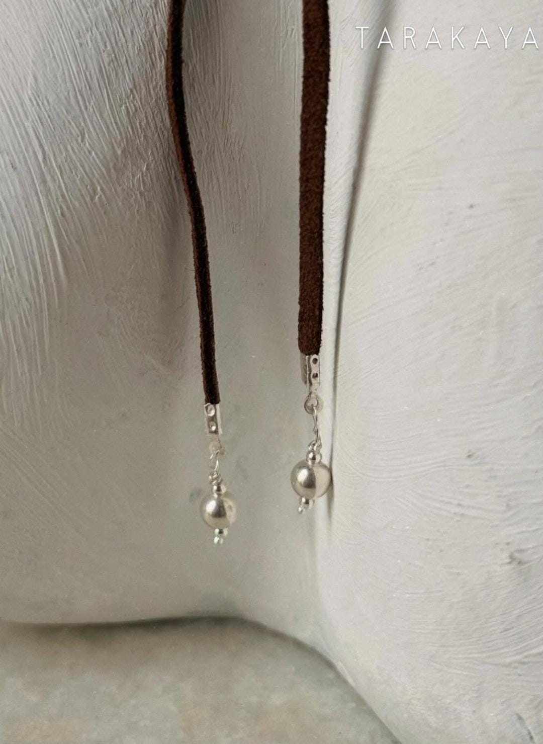 925 Sterling Silver Coin Charm With Silver Beads Boho Style Dark Brown Leather Cord Knot Necklace
