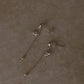 925 Sterling Silver Fresh Water Pearls Connector Chain With North Star White Topaz Charm Studs Earrings