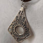 925 Sterling Silver Tribal Surya Engraved Pendant with Ghungroo Charm Brown Cord Leather Necklace