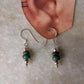 925 Sterling Silver Kingsman Turquoise Tribal Handcrafted Hook Earrings