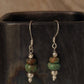 925 Sterling Silver Kingsman Turquoise Tribal Handcrafted Hook Earrings