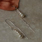 Fresh Water Pearls Gradient Stacked Threader/Sui Dhaga 925 Sterling Silver Earrings