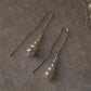 Fresh Water Pearls Gradient Stacked Threader/Sui Dhaga 925 Sterling Silver Earrings
