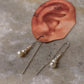 Fresh Water Pearls Gradient Stacked Threader/Sui Dhaga 925 Sterling Silver Earrings
