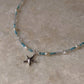 Apatite, Pearl, Clear Quartz & Aquamarine Starfish Charm 925 Sterling Silver Necklace