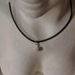 925 Sterling Silver Spiral Shell Charm Handcrafted Leather Necklace