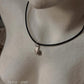 925 Sterling Silver Spiral Shell Charm Handcrafted Leather Necklace