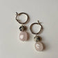 925 Sterling Silver Chunky Rose Quartz, Dalmatian Jasper Handcrafted Hoops