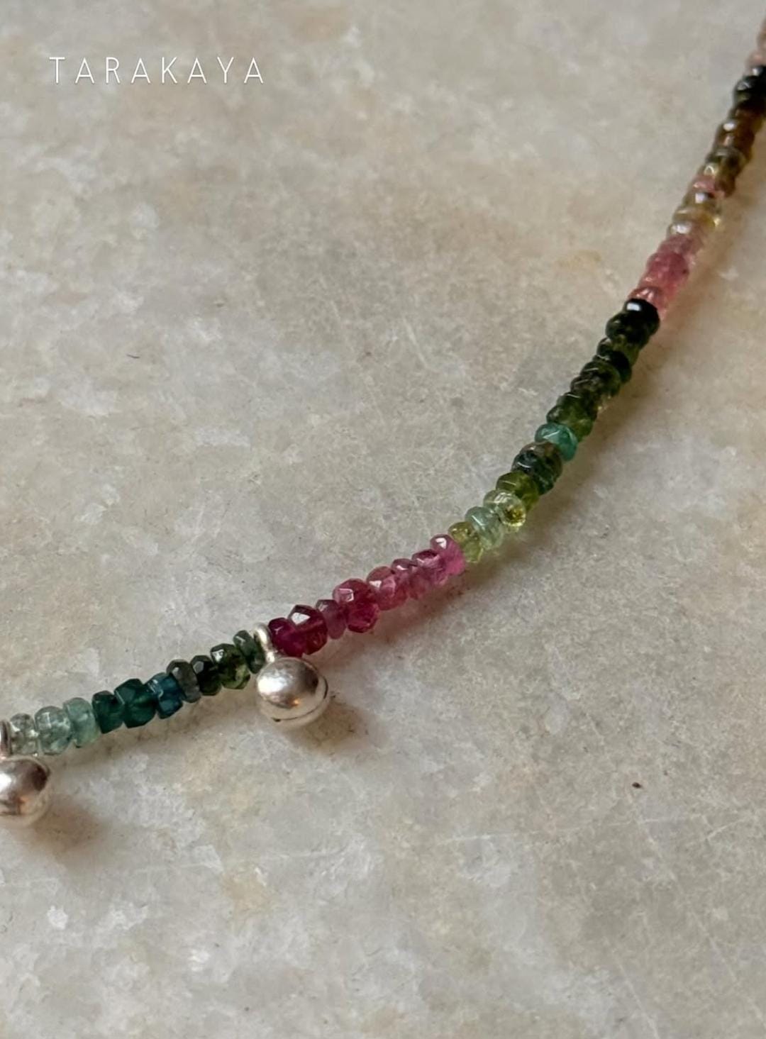 925 Sterling Silver Multi Tourmaline Chunky Antique Floral Charm & Ghungroo Tribal Necklace