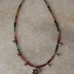 925 Sterling Silver Multi Tourmaline Chunky Antique Floral Charm & Ghungroo Tribal Necklace