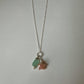 925 Sterling Silver Pink Opal Star, Pearl with Blue Bead Handcrafted Necklace