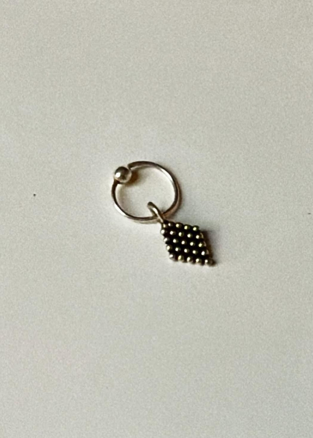 925 Sterling Silver Tribal Rawa Septum Ring Pierced Nose Ring