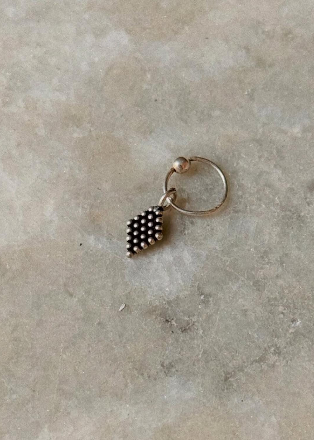 925 Sterling Silver Tribal Rawa Septum Ring Pierced Nose Ring