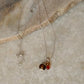 925 Sterling Silver Brown Cats Eye, Citrine and Carnelian Handcrafted Necklace