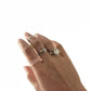 Natural Crystal Rose Quartz Light Shade Band Ring