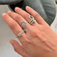 925 Sterling Silver Rose Quartz Love Rope Band Ring