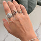 925 Sterling Silver Surya Dev / Sun / Sooraj Tribal Boho Adju. Ring