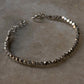 925 Sterling Silver Chunky Raw Hill Tribe Handcrafted Solid Silver Cut Beads In Silver Wire Bracelet