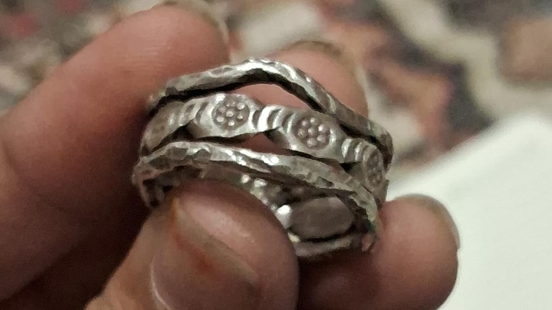 925 Sterling Silver Bohemian Hill Tribe Handcrafted Adjustable Ring