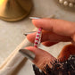 925 Sterling Silver Natural Ruby White Band Ring