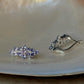 925 Sterling Silver Tanzanite long Flower Statement Earrings