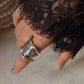 925 Sterling Silver Chunky Statement Molten Textured Ring