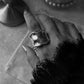 925 Sterling Silver Chunky Statement Molten Textured Ring