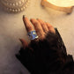 925 Sterling Silver Chunky Statement Molten Textured Ring