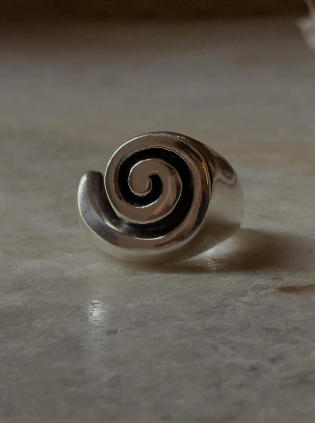 925 Sterling Silver Chunky Spiral Statement Ring
