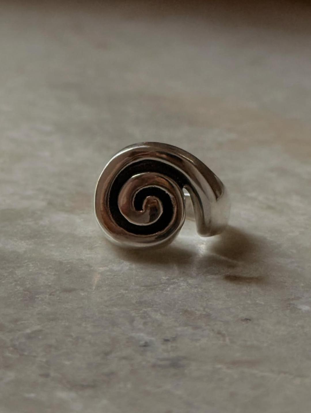 925 Sterling Silver Chunky Spiral Statement Ring