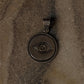 925 Sterling Silver Evil Eye Engraved Pendant