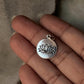 925 Sterling Silver Lotus Engraved Pendant