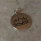 925 Sterling Silver Lotus Engraved Pendant