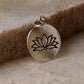 925 Sterling Silver Lotus Engraved Pendant