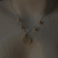 925 Sterling Silver Fresh Water Pearls Grey Moonstone Shell Carved Handcrafted Necklace