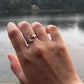 925 Sterling Silver Star Moon Adjustable Ring