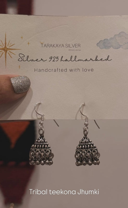 925 Sterling Silver Antique Jhumka