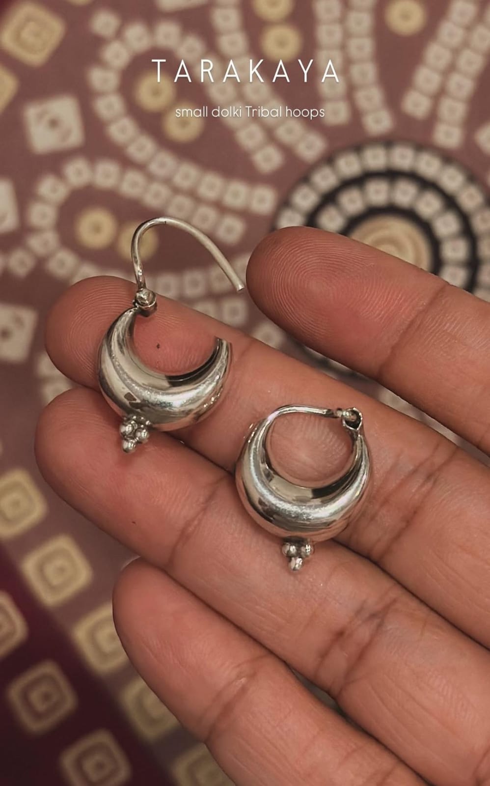 925 Sterling Silver Dolki Rawa Earrings