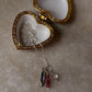 925 Sterling Silver Ballet shoe, Clear Quartz, Pink Tourmaline Charm