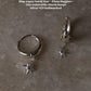 925 Sterling Silver Blue Topaz North Star -Plain Huggies/ Small Hoops