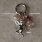 925 Sterling Silver Cherub Angel, Clear Quartz heart, Pearl Charm
