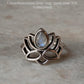 925 Sterling Silver Moonstone Divine Lotus Ring