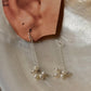 925 Sterling Silver Fresh Water Pearls Jhumki Charms Hook Earrings